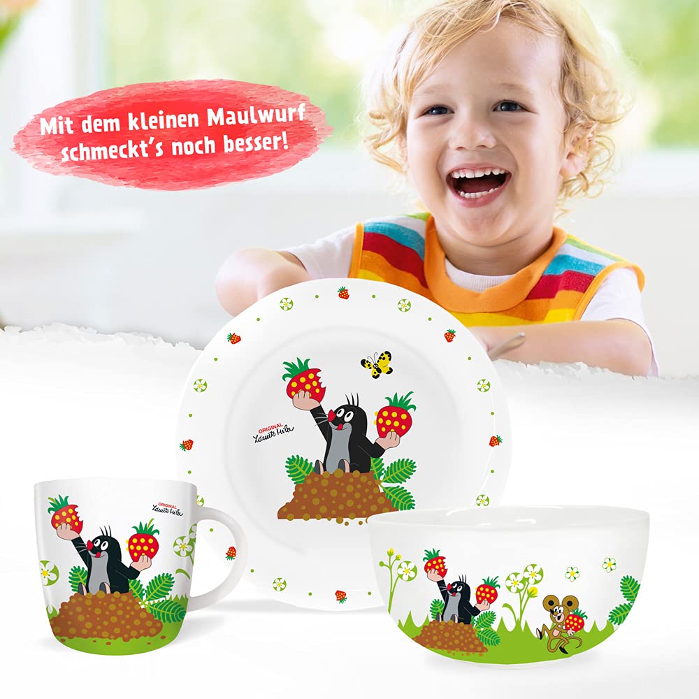 Der kleine Maulwurf - Kindergeschirr Erdbeere (3-teilig)