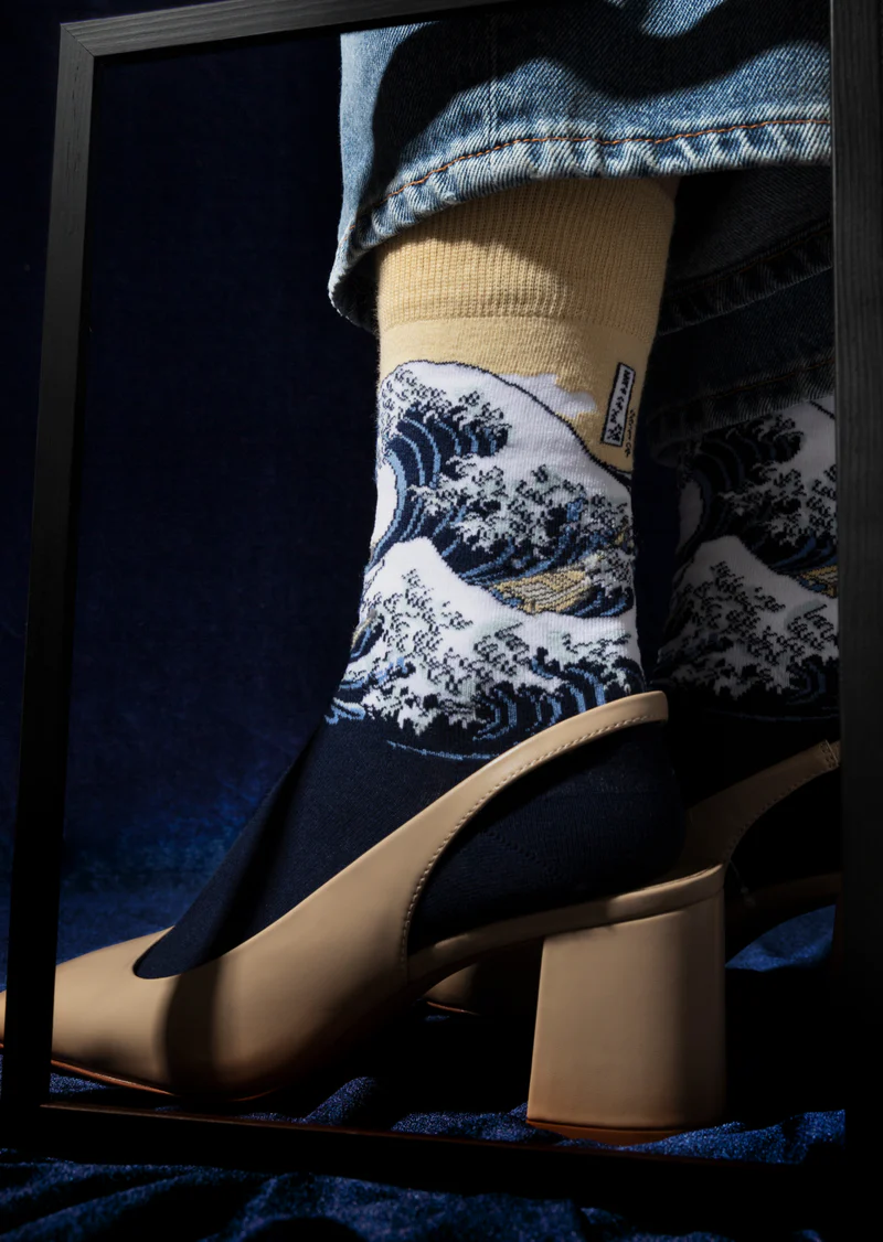 Bio-Kunstsocken - 3er Geschenkbox Hokusai Gr.: 36-40