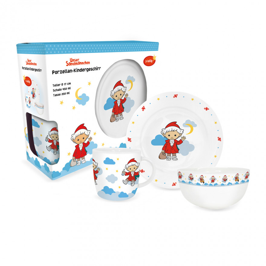 Unser Sandmännchen Kindergeschirr-Set (3-teilig)