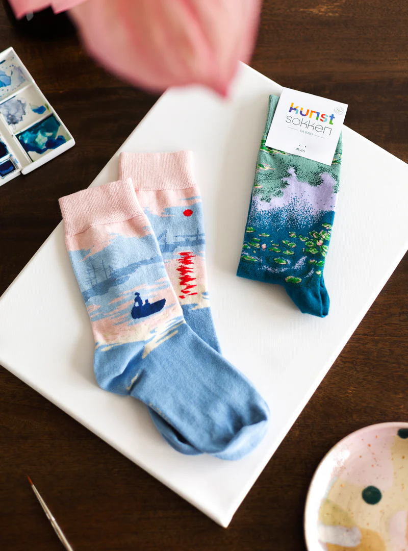 Bio-Kunstsocken - Impression und Sonnenaufgang Monet Gr.: 36-40