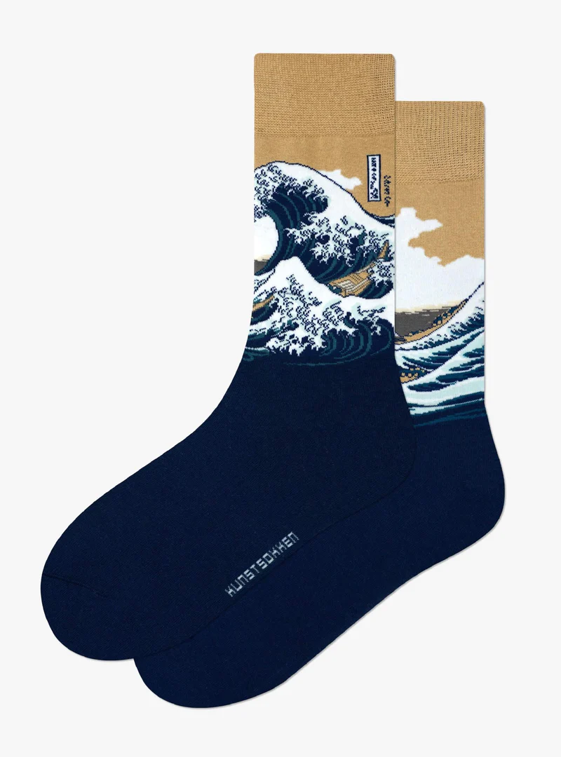 Bio-Kunstsocken - 3er Geschenkbox Hokusai Gr.: 36-40