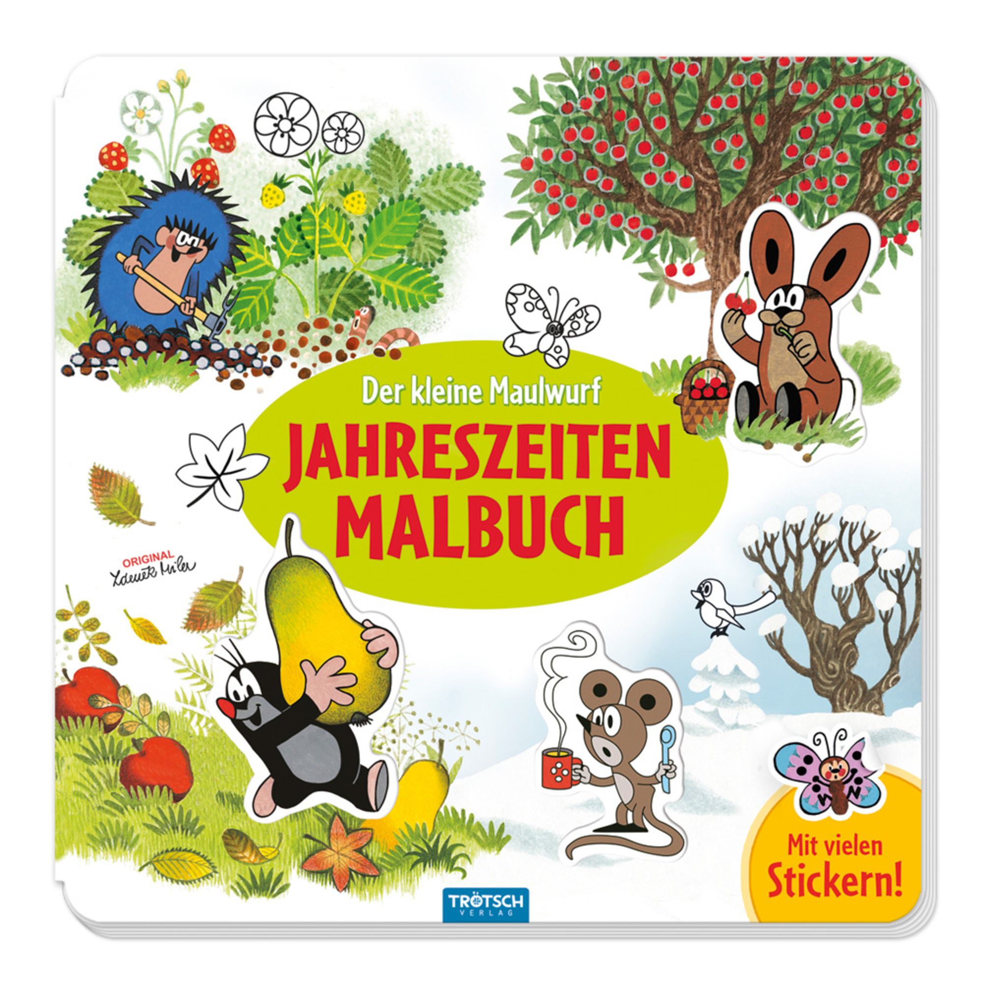 Der kleine Maulwurf - Jahreszeitenmalbuch