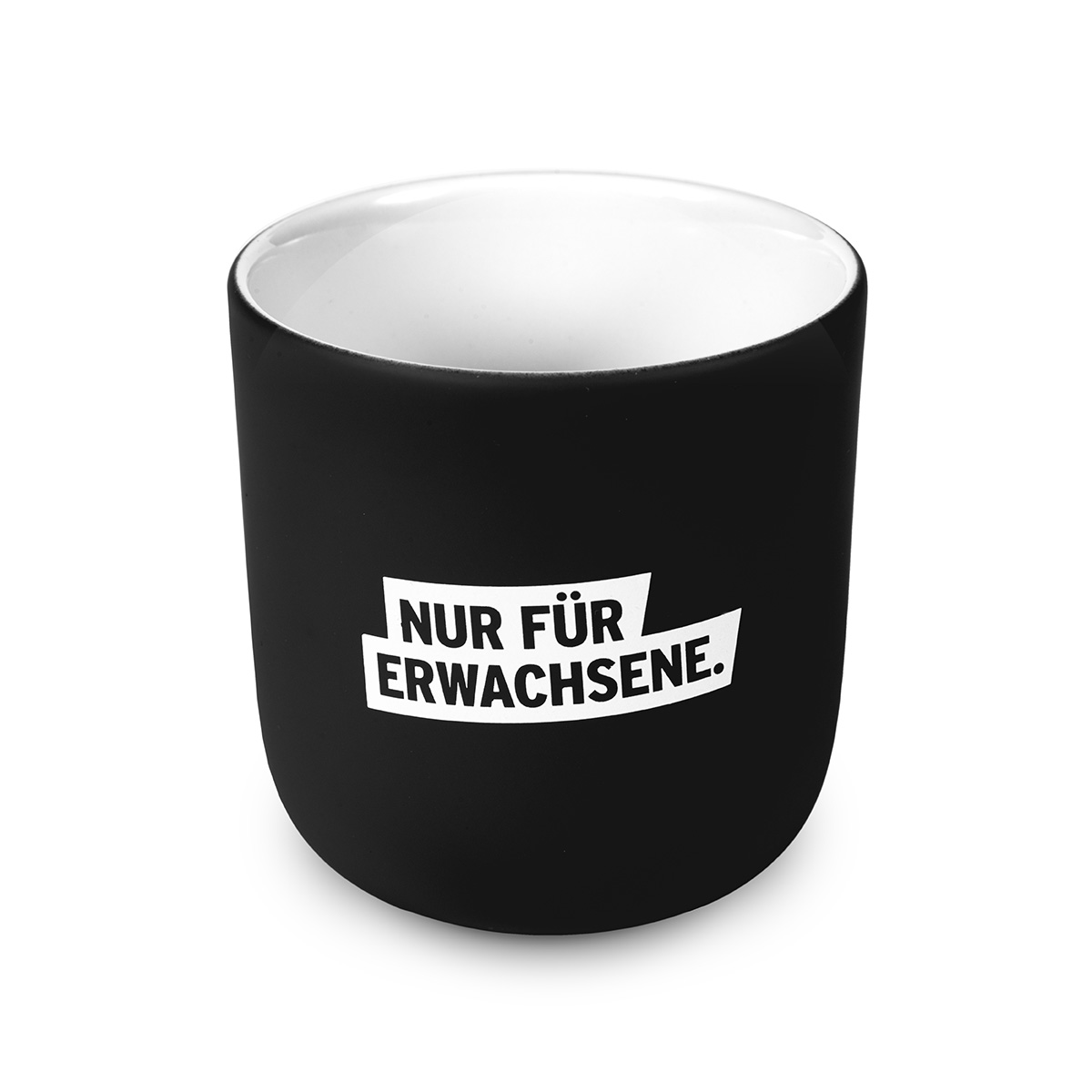 "Nur für Erwachsene" Kaffeebecher - schwarz