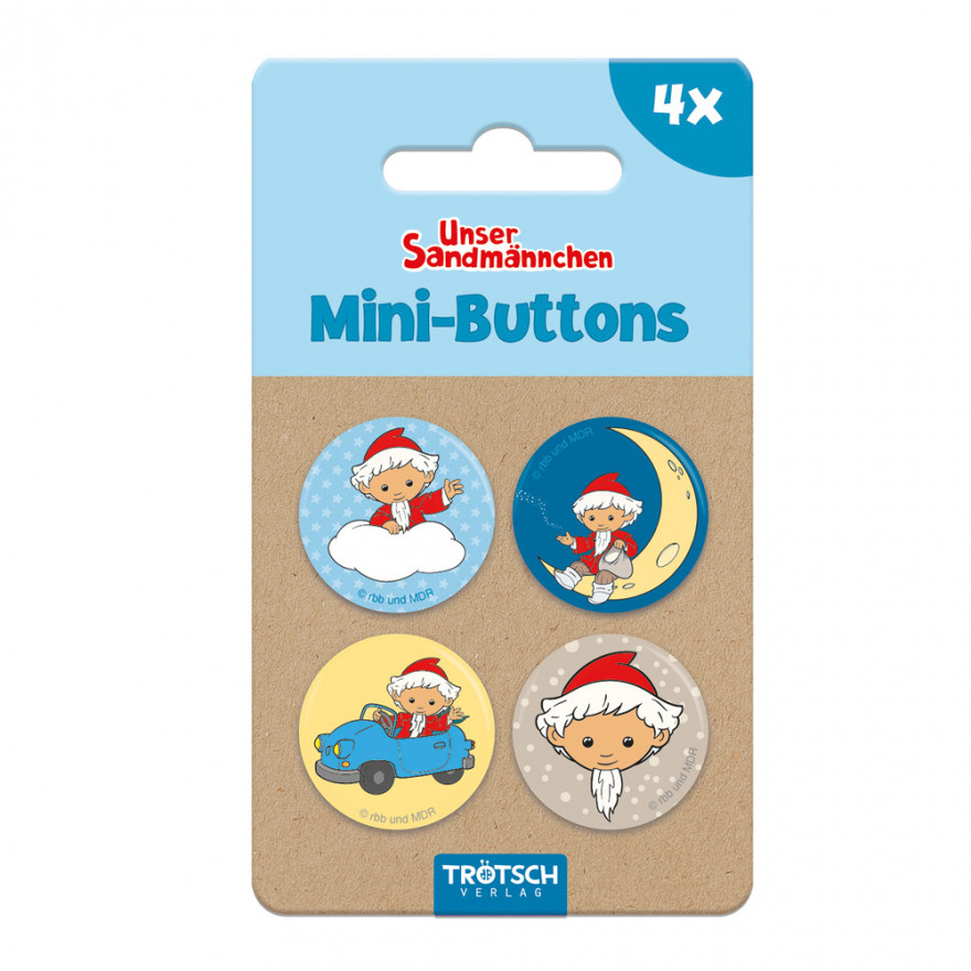 Unser Sandmännchen - 4er Set Mini-Buttons Sandmann